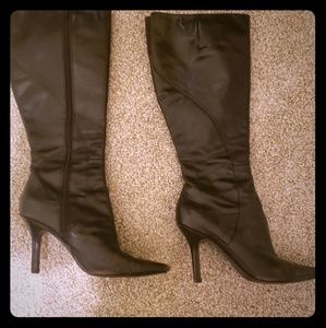 Nine West Dark Brown Leather Boots